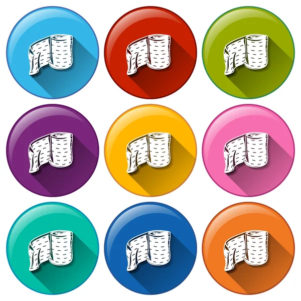 Boutons ronds avec plâtres médicaux — Image vectorielle