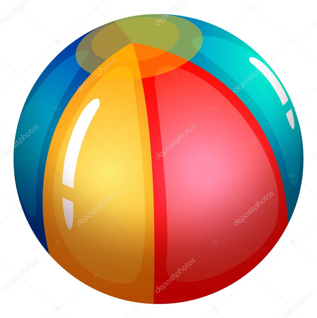 An inflatable beach ball