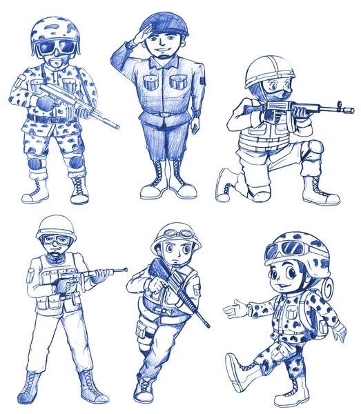Cute Cartoon Soldier Coloring Page Kids Stock Vector (Royalty Free)  2338986631 | Shutterstock