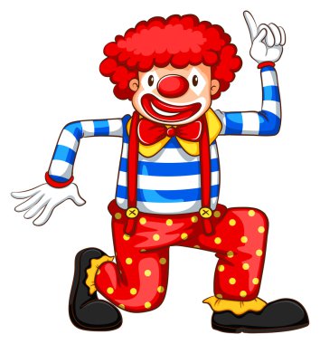 Palyaço basit renkli çizimi