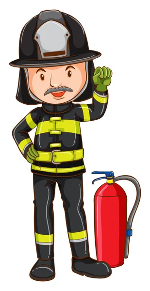 Fireman — Stock Vector