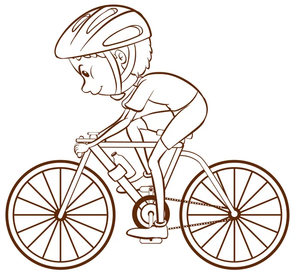 Cycliste — Image vectorielle