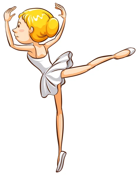 Un simple croquis d'une ballerine — Image vectorielle