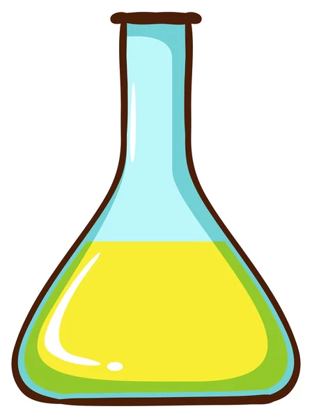研究室のガラス製品の単純な色のスケッチ — ストックベクタ