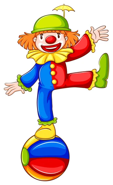 Цветной эскиз клоуна — стоковый вектор