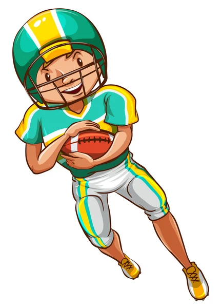 An American football player — Stock Vector