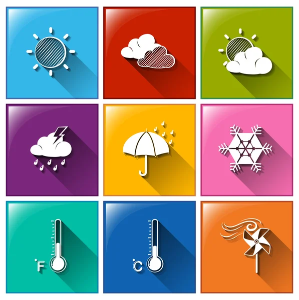 Forecast icons — Stock Vector