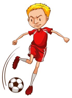 bir erkek futbol oyuncusu