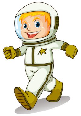 gülümseyen bir astronot