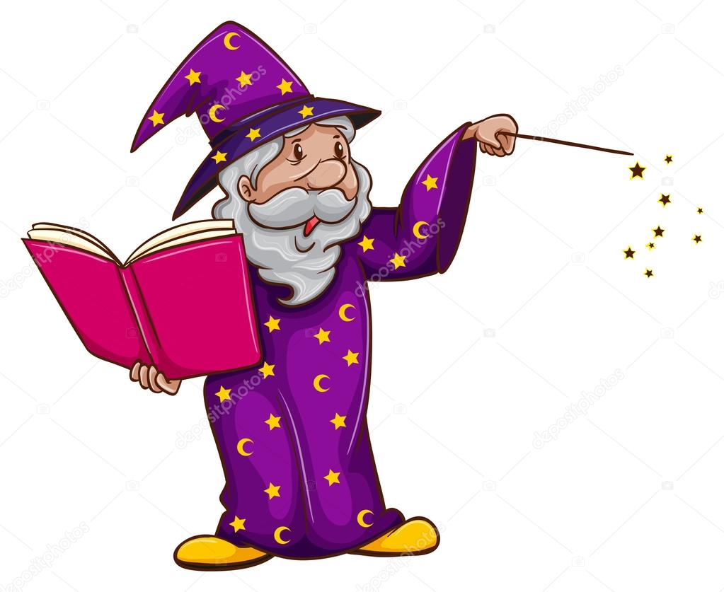 A witch using a spell