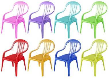 Renkli plastik sandalye