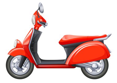 A red scooter clipart