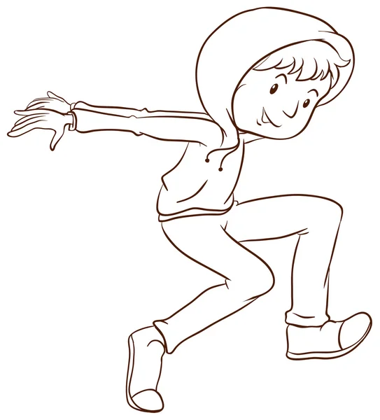 Eine schlichte Zeichnung einer Tänzerin — Stockvektor