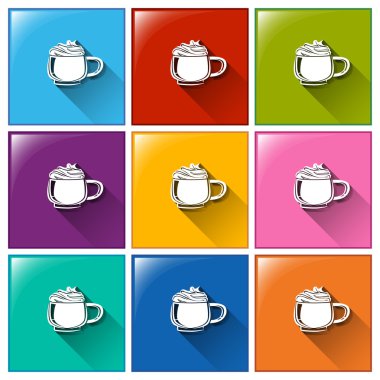 Buzlu kahve düğmeleriyle