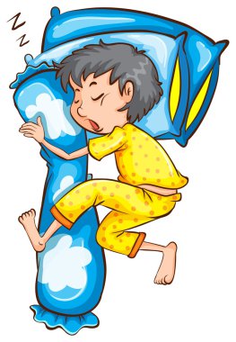 Mışıl mışıl uyuyan genç bir çocuk