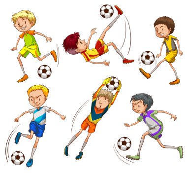 Futbol oyuncuları çizimler