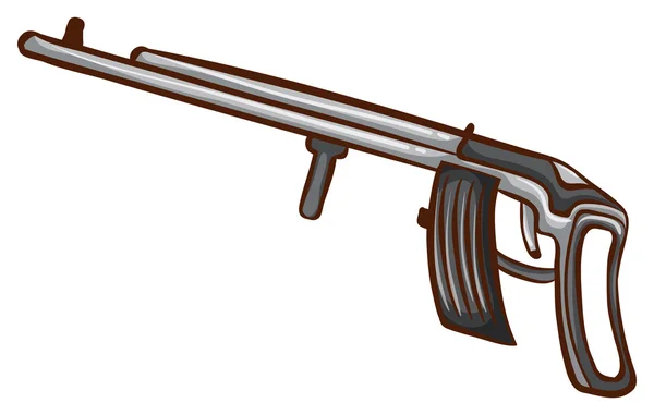 A simple sketch of a soldier's gun — Stock Vector