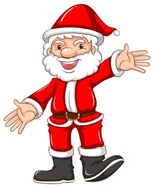 Mutlu bir Noel Baba'nın basit bir kroki