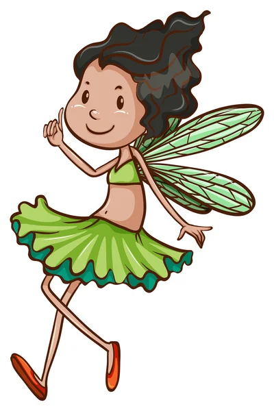 A simple drawing of a fairy — Stock Vector