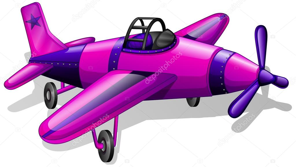 A lavender vintage plane