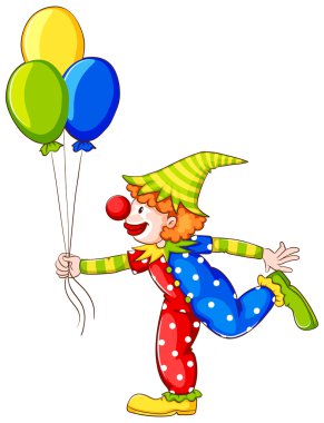 Bir palyaço çizim bir renkli