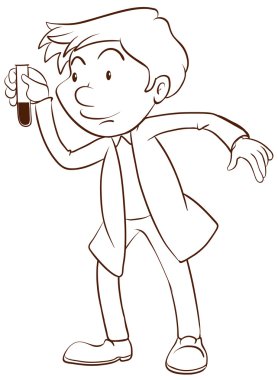 Bir bilim adamı düz bir kroki