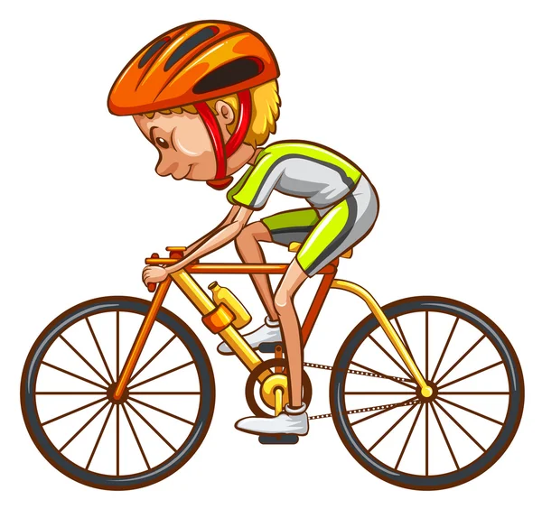 Un boceto de un ciclista — Vector de stock