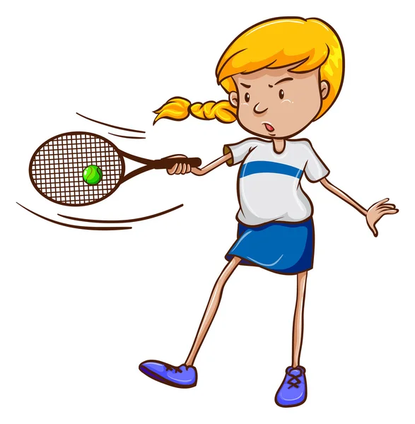 Teniszezőnő player — Stock Vector