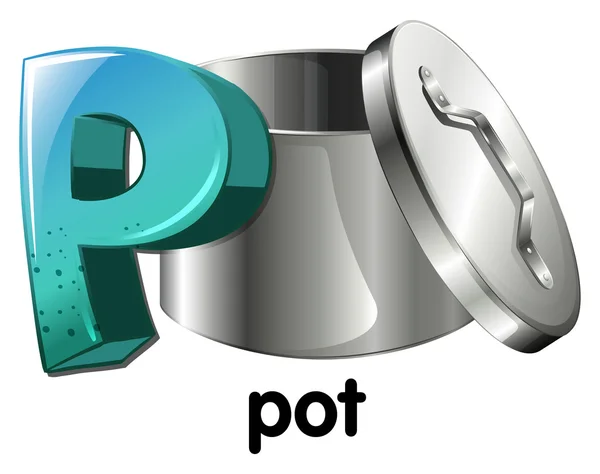 A P betű pot — Stock Vector