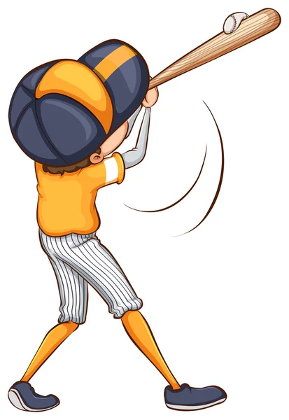 A drawing of a baseball player — Stock Vector