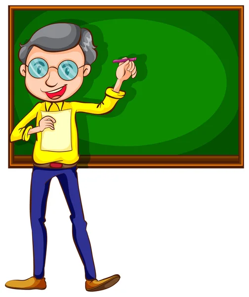 A sketch of a male teacher — Stock Vector