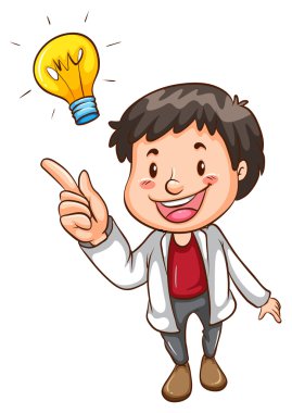 Akıllı bir bilim adamı bir kroki