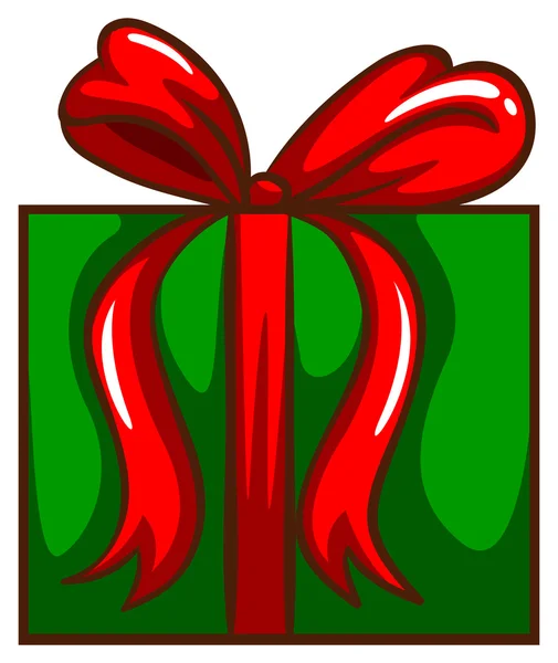 Un croquis en couleur d'un cadeau de Noël — Image vectorielle