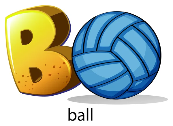Una letra B para la pelota — Vector de stock