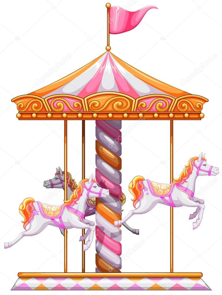 A colourful merry-go-round