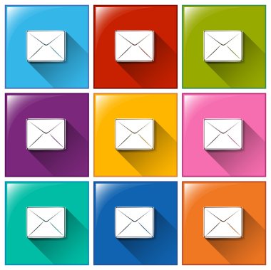 zarf ile düğmeleri