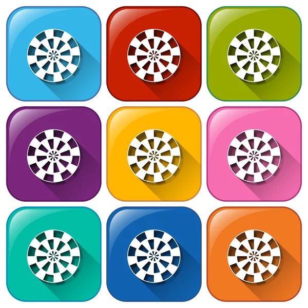 Buttons with the target icons for shooting — Stock Vector