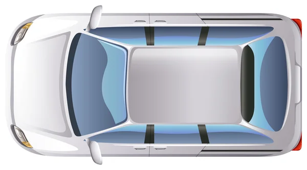 Sebuah topview dari sebuah minivan - Stok Vektor