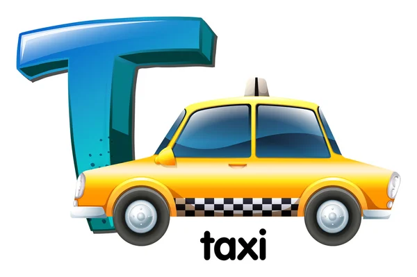 Una lettera T per il taxi — Vettoriale Stock