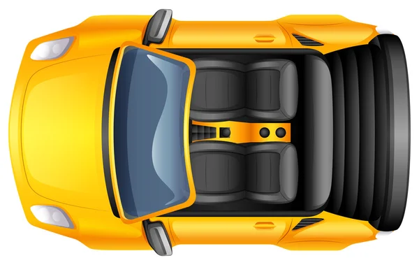 Um sportscar amarelo — Vetor de Stock