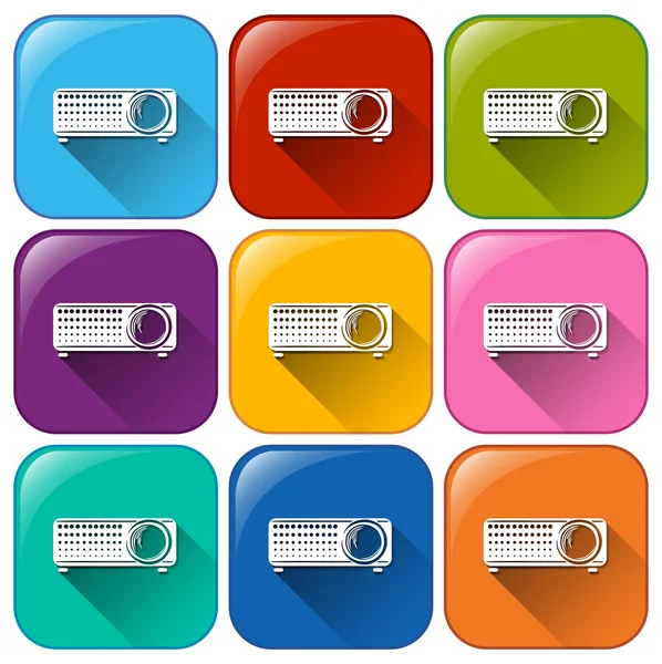 Icons with remote controls — Stock Vector