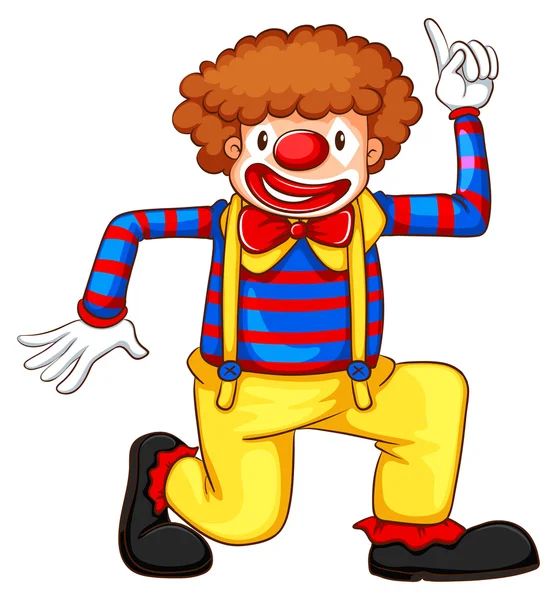 A coloured drawing of a clown — Stock Vector