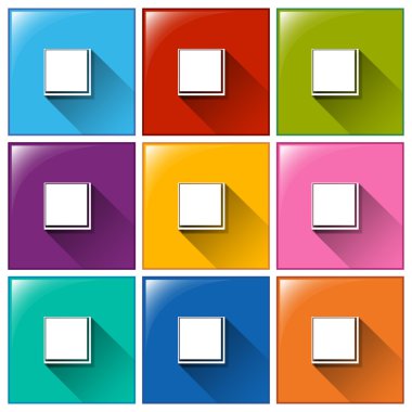 Boş kare şablonları ile simgeler