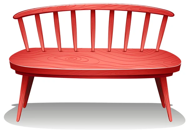 Un mueble de madera rojo — Vector de stock