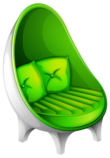 Una sedia verde mobili — Vettoriale Stock
