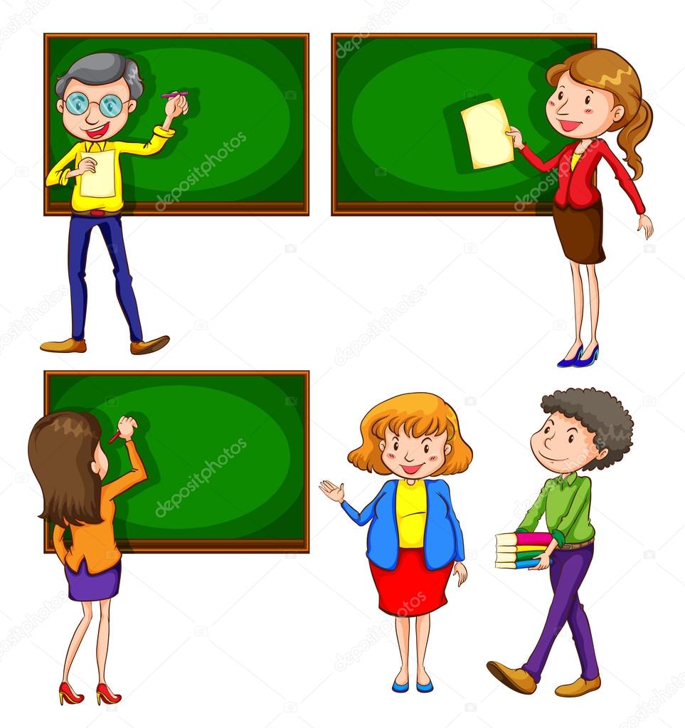 A coloured drawing of teachers