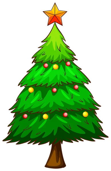 Un simple boceto de un árbol de navidad — Vector de stock