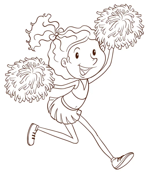 Een cheerleader — Stockvector