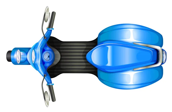 Un scooter azul — Vector de stock