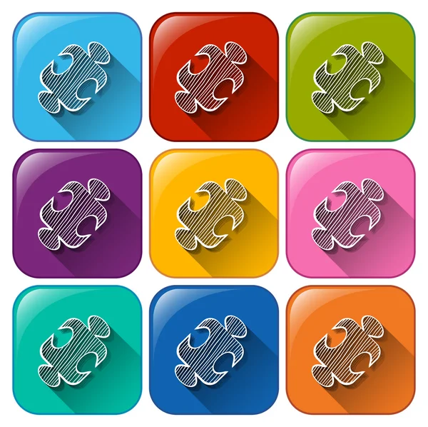 Buttons with mathematical figure — Stock Vector